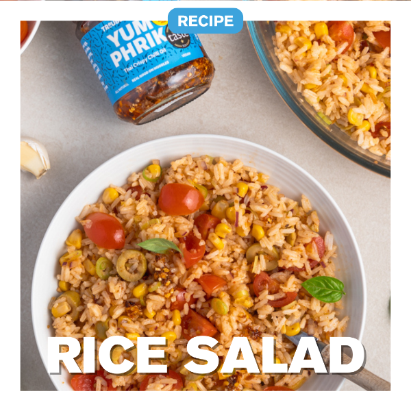 Thai chiliolie rice salad recipe thai crispy chilli oil (chili olie ) trouble and spice